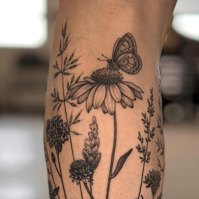 wildflower tattoo ideas 0036