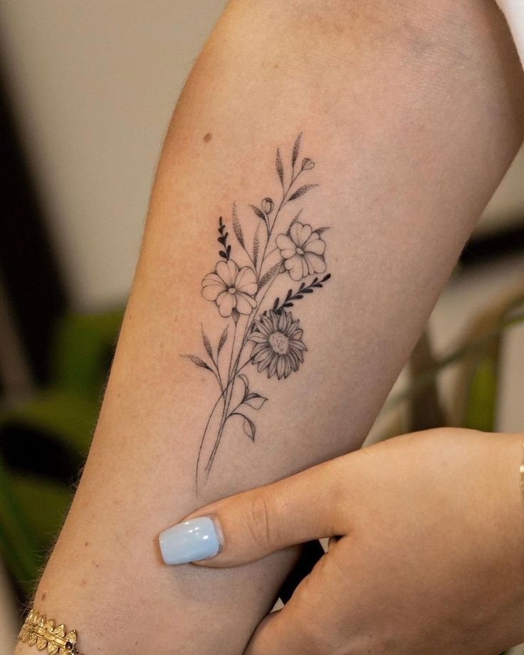 wildflower tattoo ideas 0048