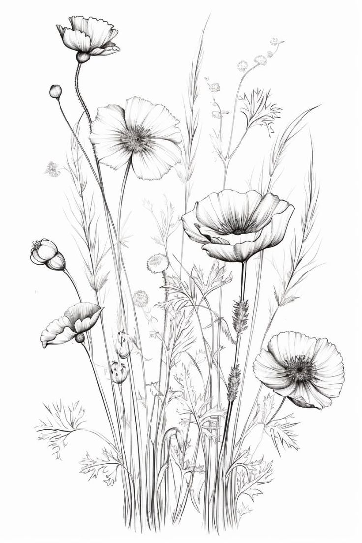 wildflower tattoo ideas 0076