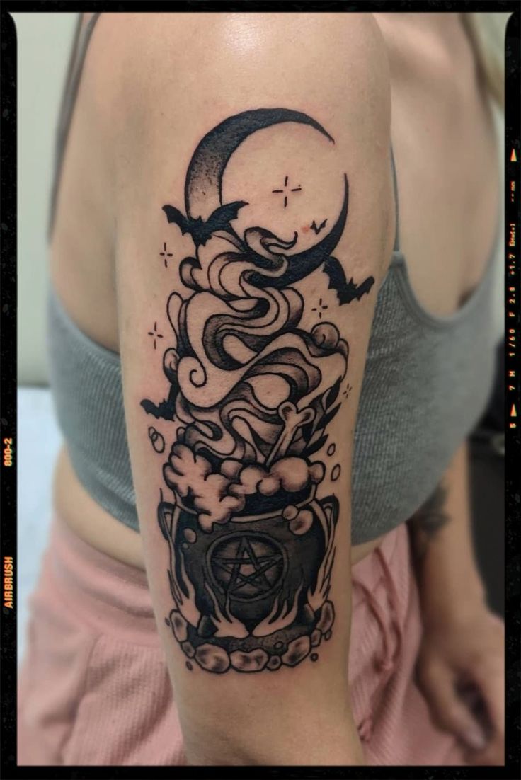 witch moon tattoo ideas 0043