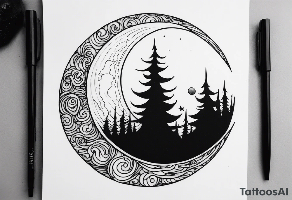 witch moon tattoo ideas 0074