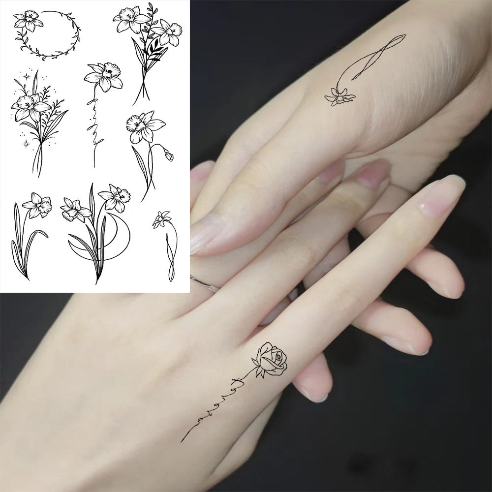 wrist mini small sunflower tattoo 0026