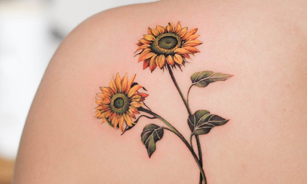 wrist mini small sunflower tattoo 0031