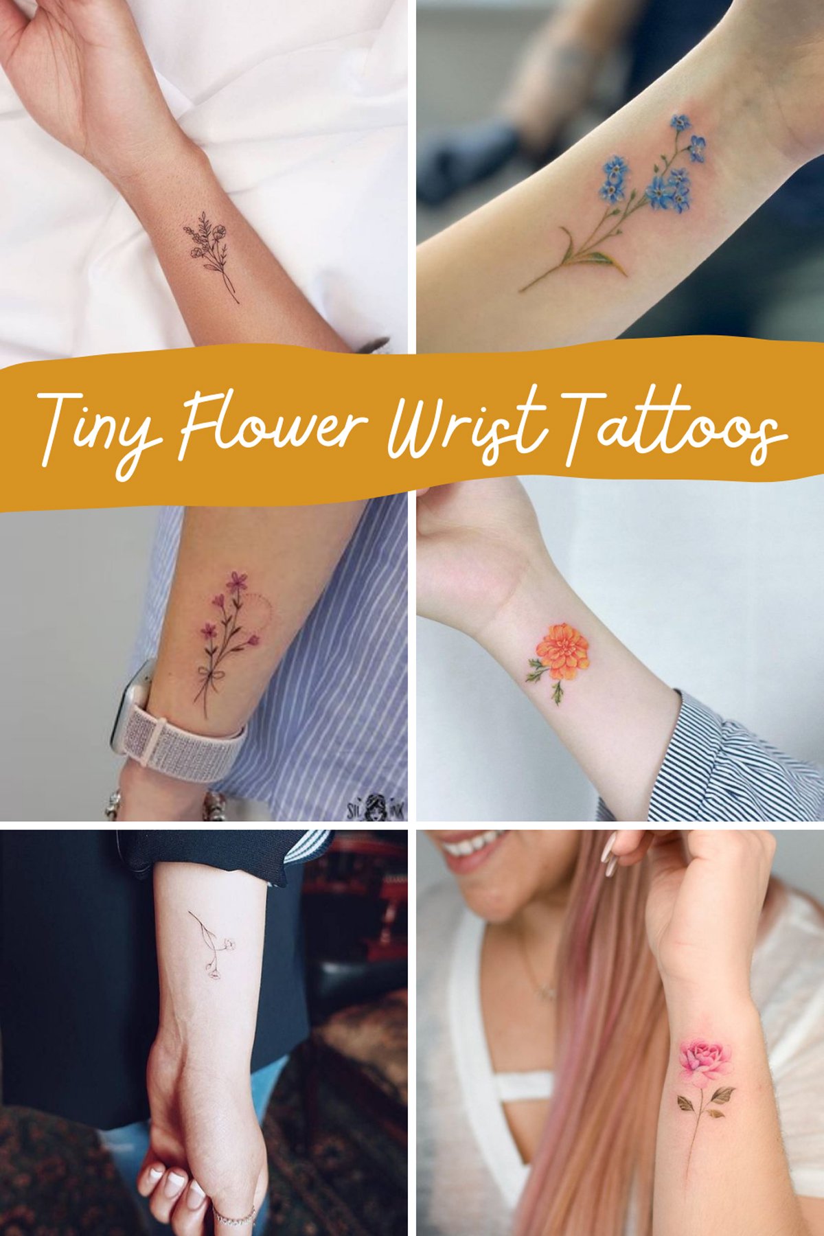 wrist mini small sunflower tattoo 0045