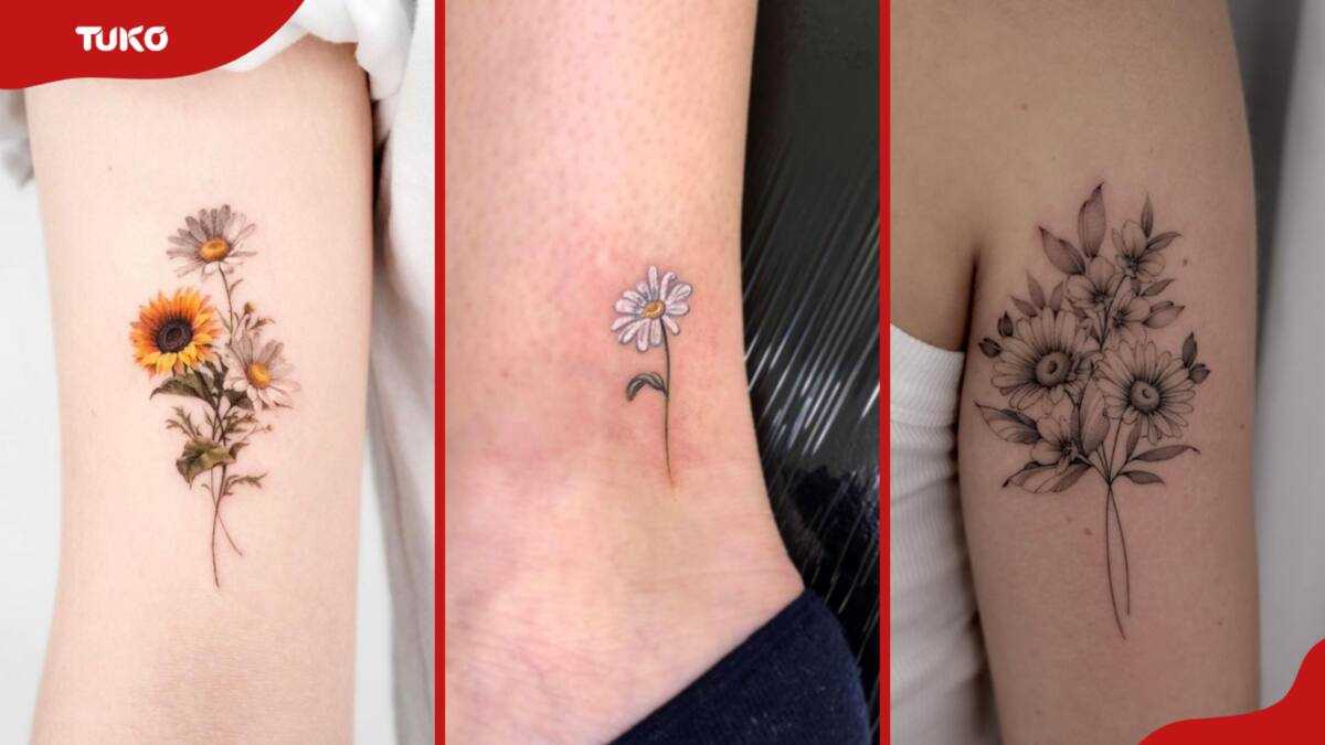 wrist mini small sunflower tattoo 0059