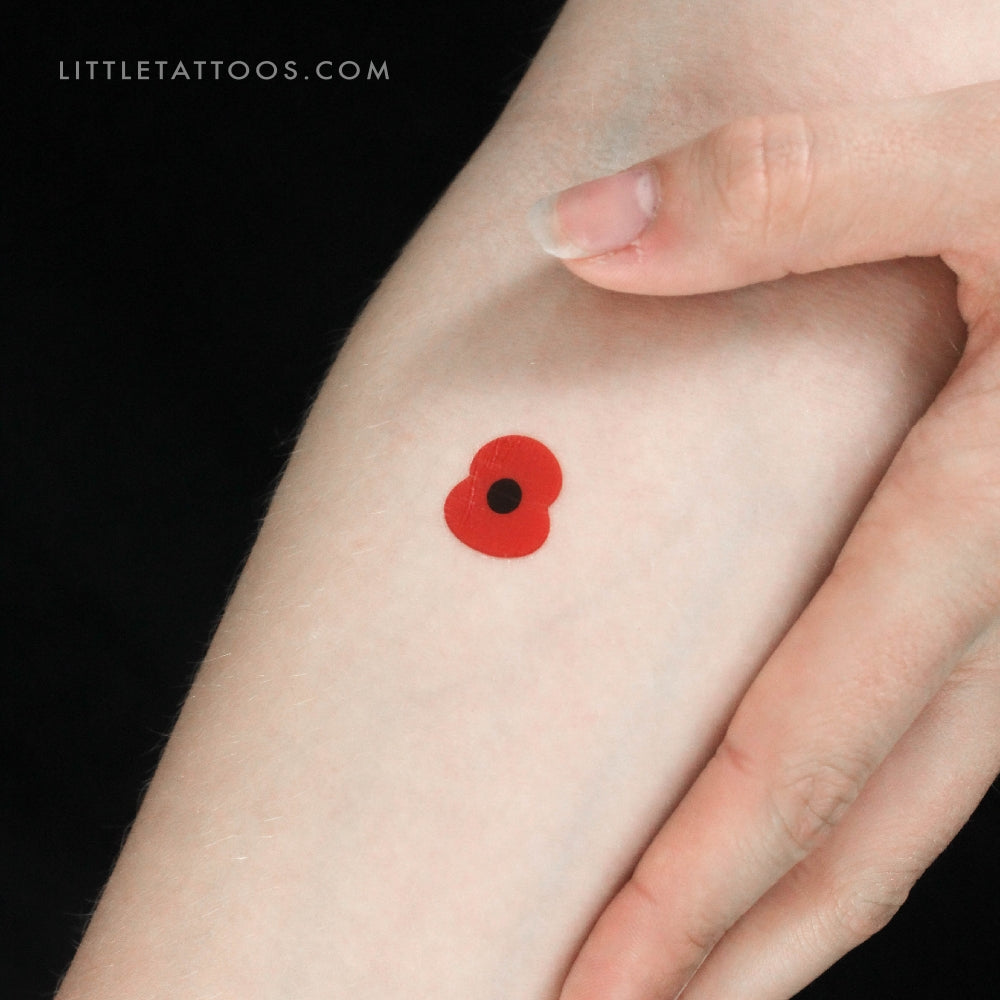 wrist poppy tattoo small 0014