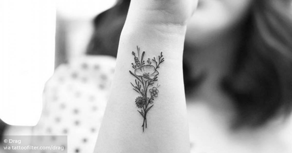 wrist poppy tattoo small 0020