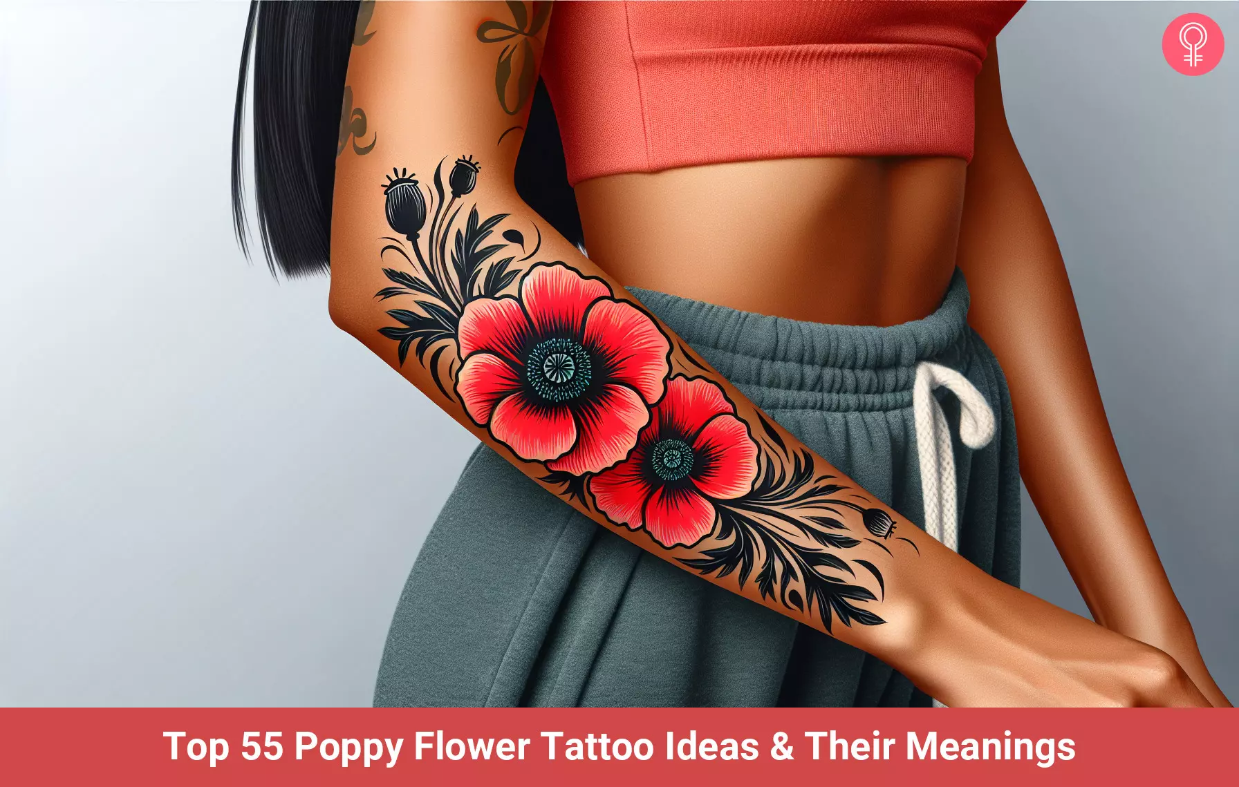 wrist poppy tattoo small 0072