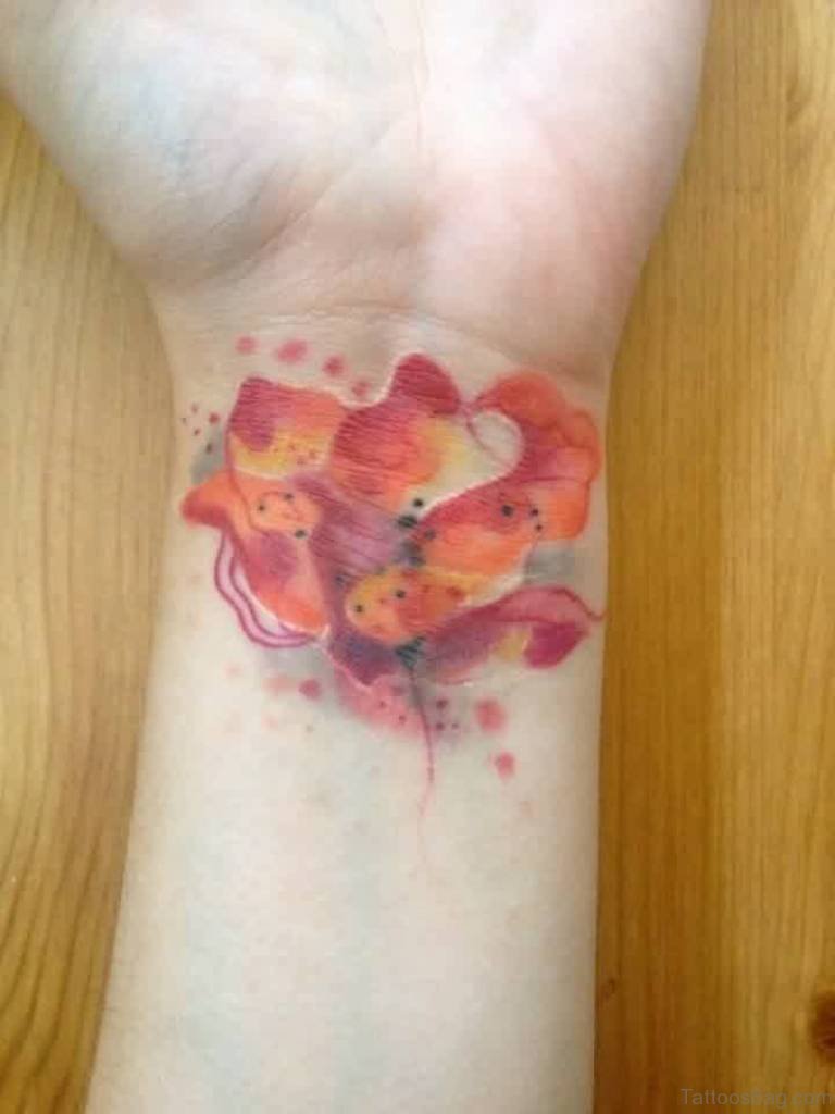 wrist poppy tattoo small 0075