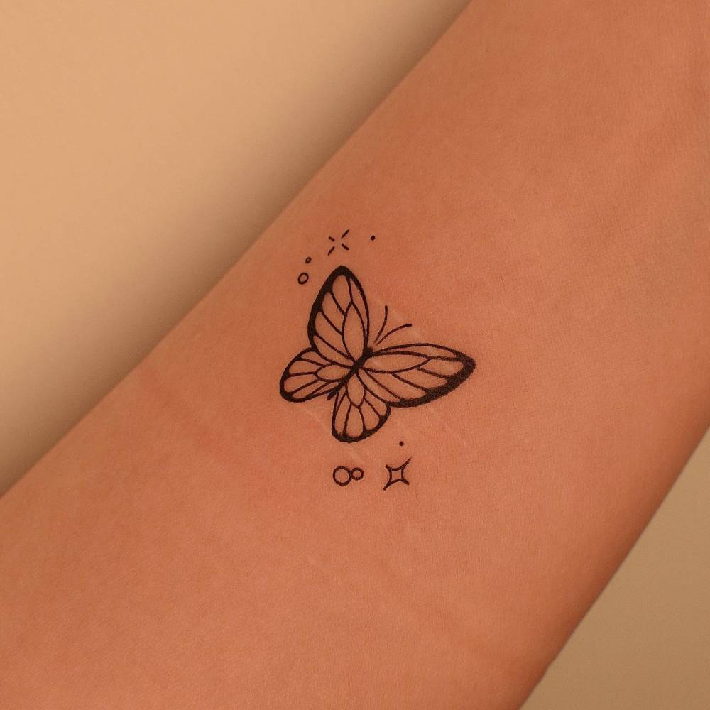 wrist small butterfly tattoo 0013