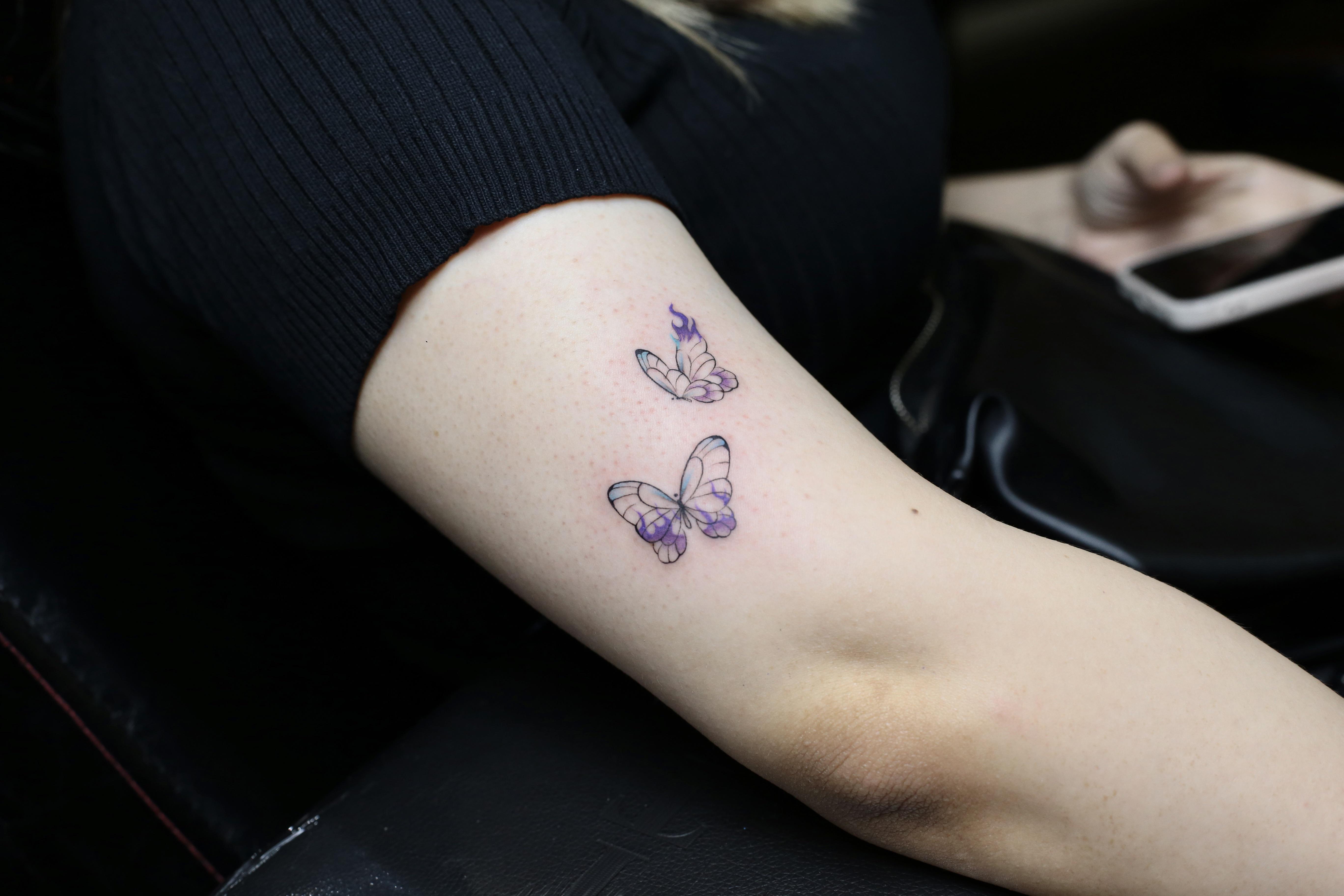 wrist small butterfly tattoo 0030