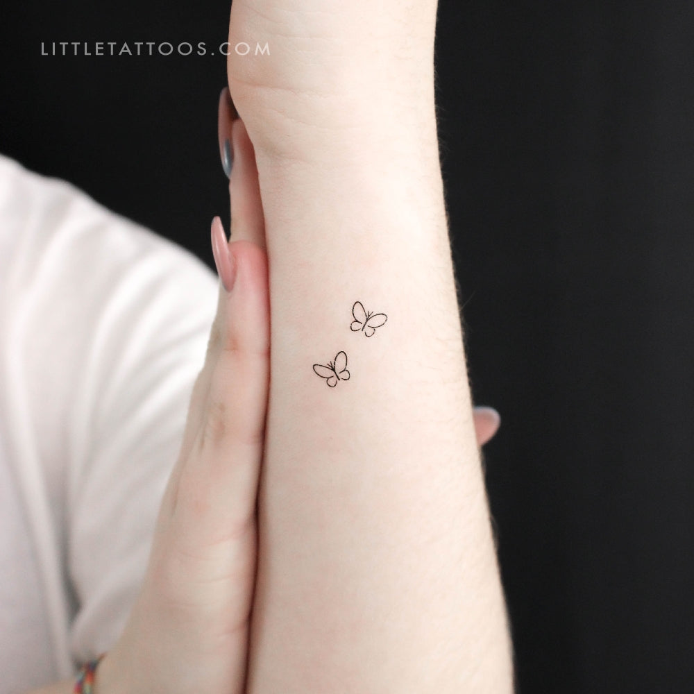 wrist small butterfly tattoo 0046