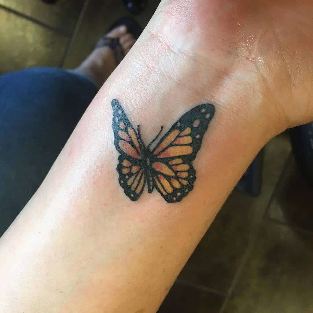 wrist small butterfly tattoo 0061