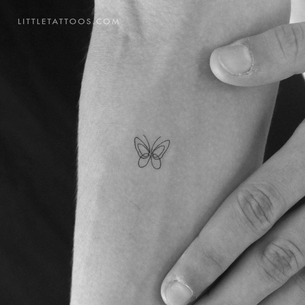 wrist small butterfly tattoo 0076