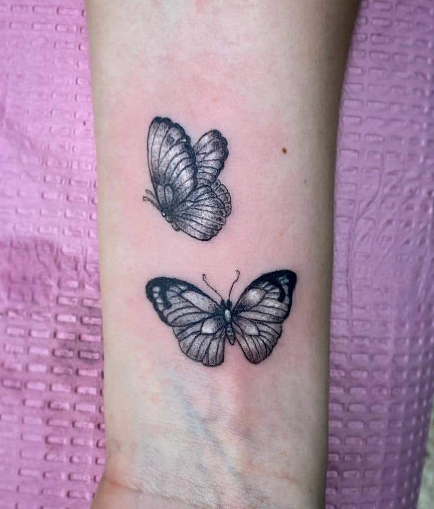 wrist small butterfly tattoo 0081