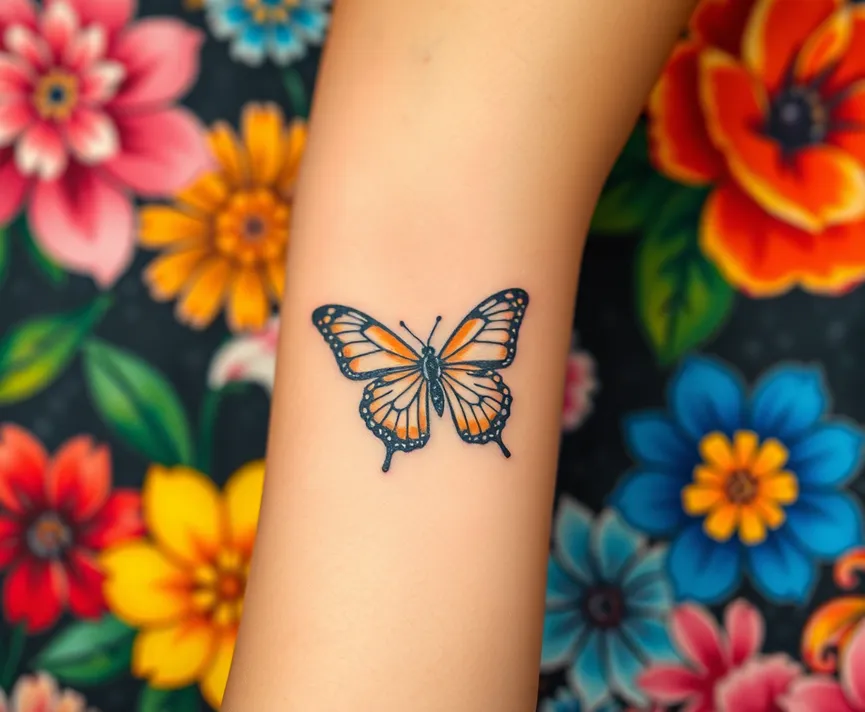 wrist small butterfly tattoo 0082