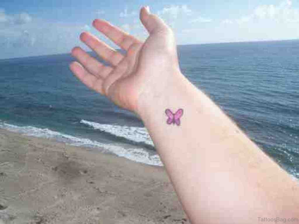 wrist small butterfly tattoo 0085