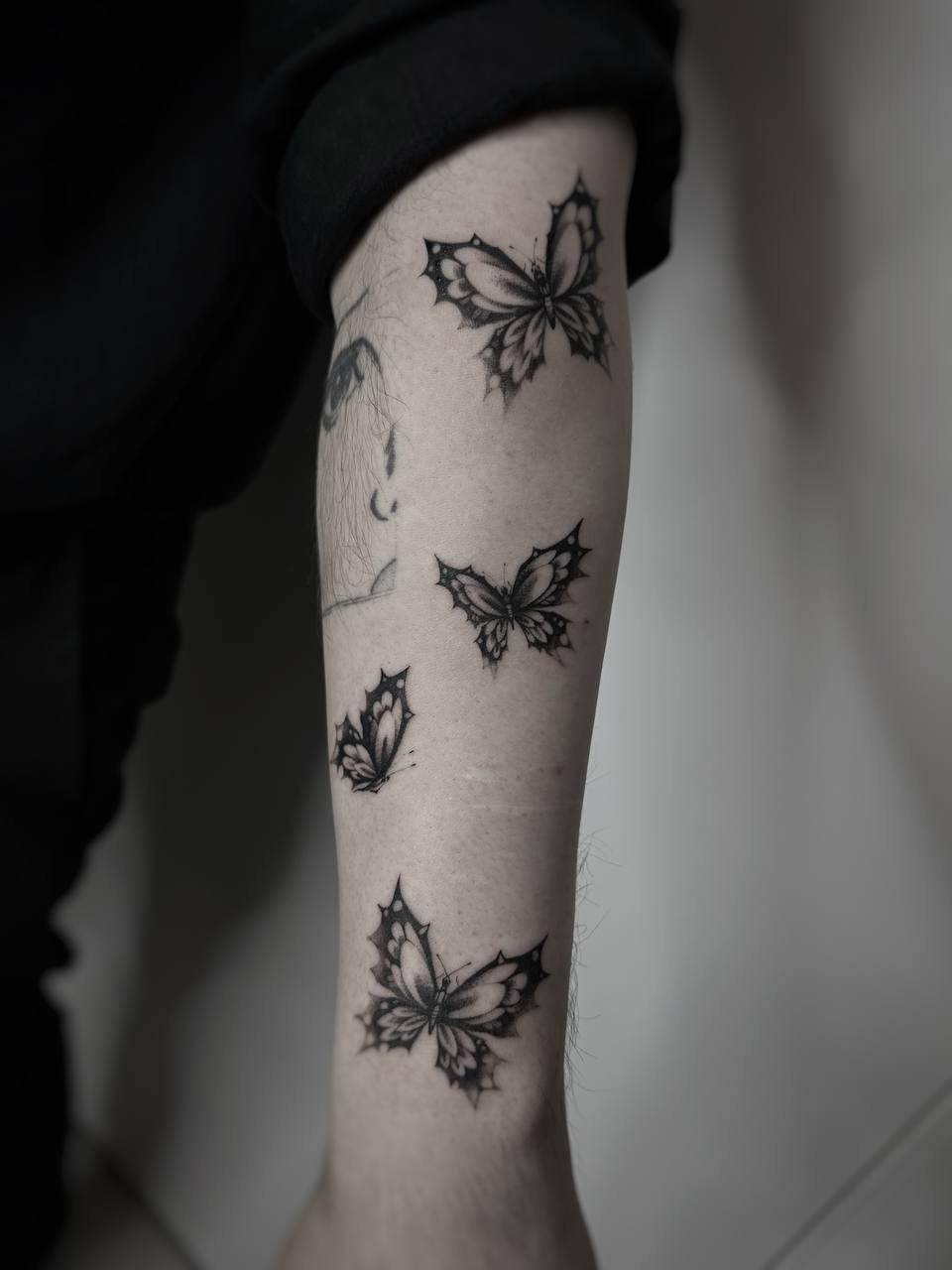 wrist small butterfly tattoo 0086