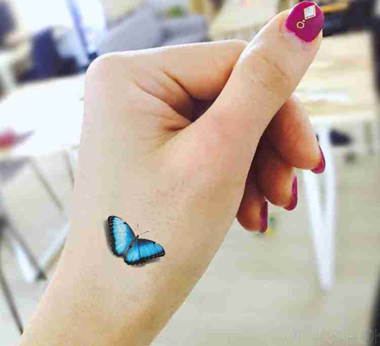 wrist small butterfly tattoo 0088