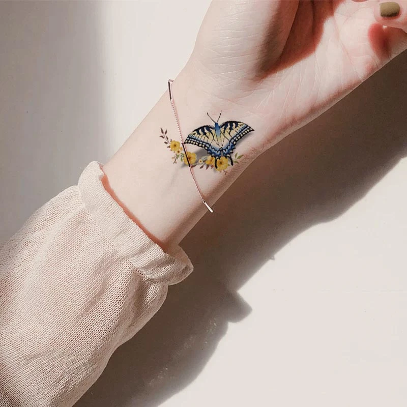 wrist small butterfly tattoo 0093