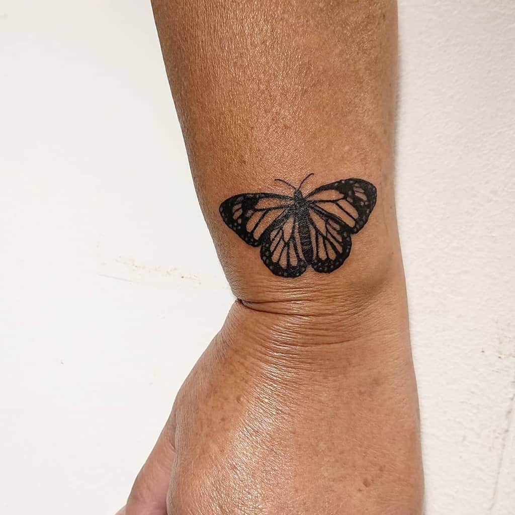 wrist small butterfly tattoo 0095