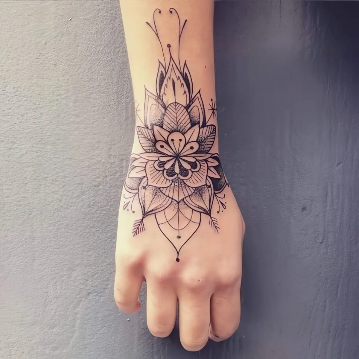 wrist small henna tattoo 0076