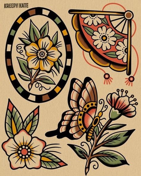 American traditional tattoo ideas portrayed through timeless designs and symbols