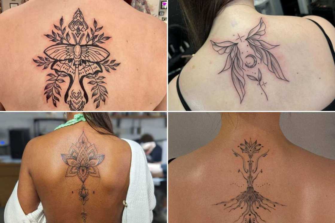 Symbolized elegance and power in back tattoo ideas for females