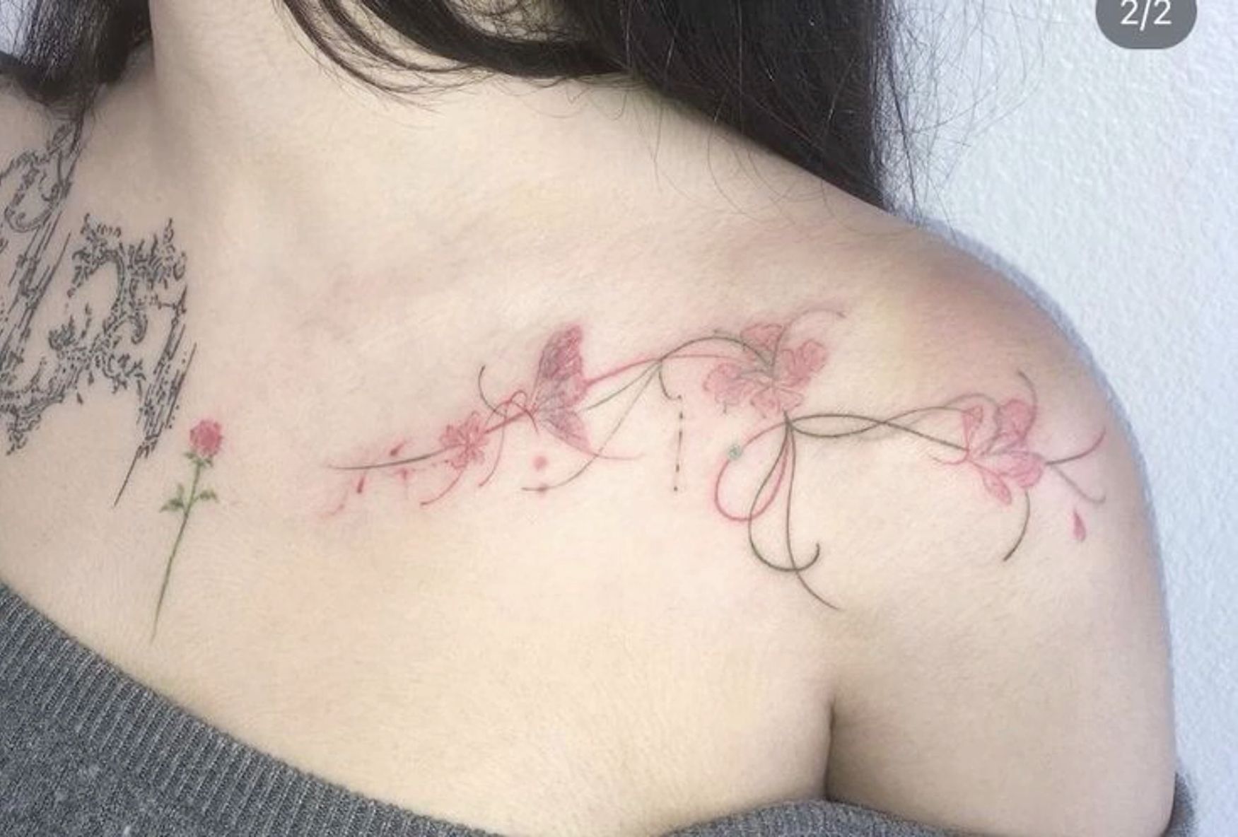 Etched flower shoulder tattoo ideas to express your unique style