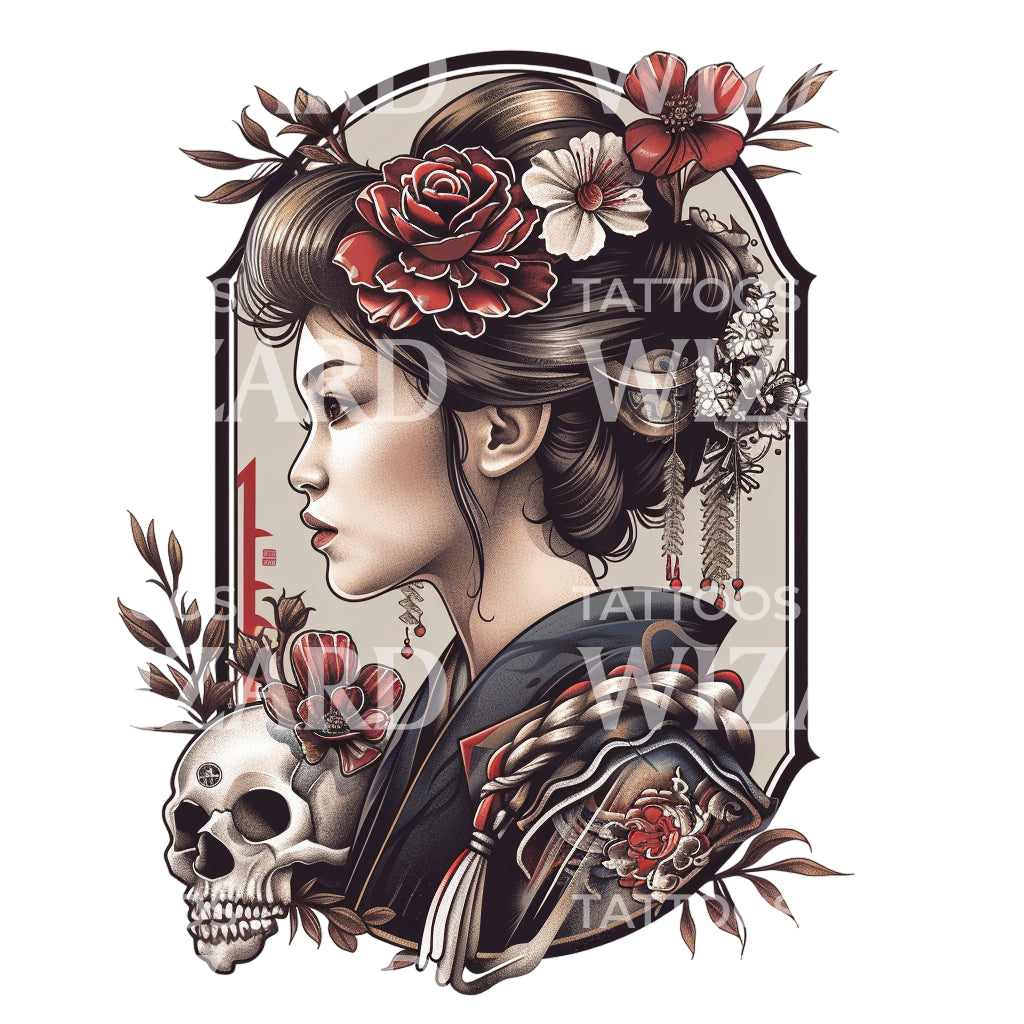 Illustrated Geisha tattoo ideas to inspire your next ink design