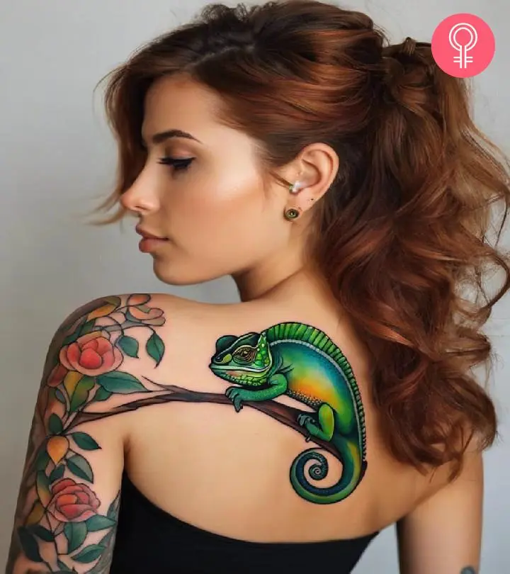 Creative chameleon tattoo ideas that showcase vibrant color and style