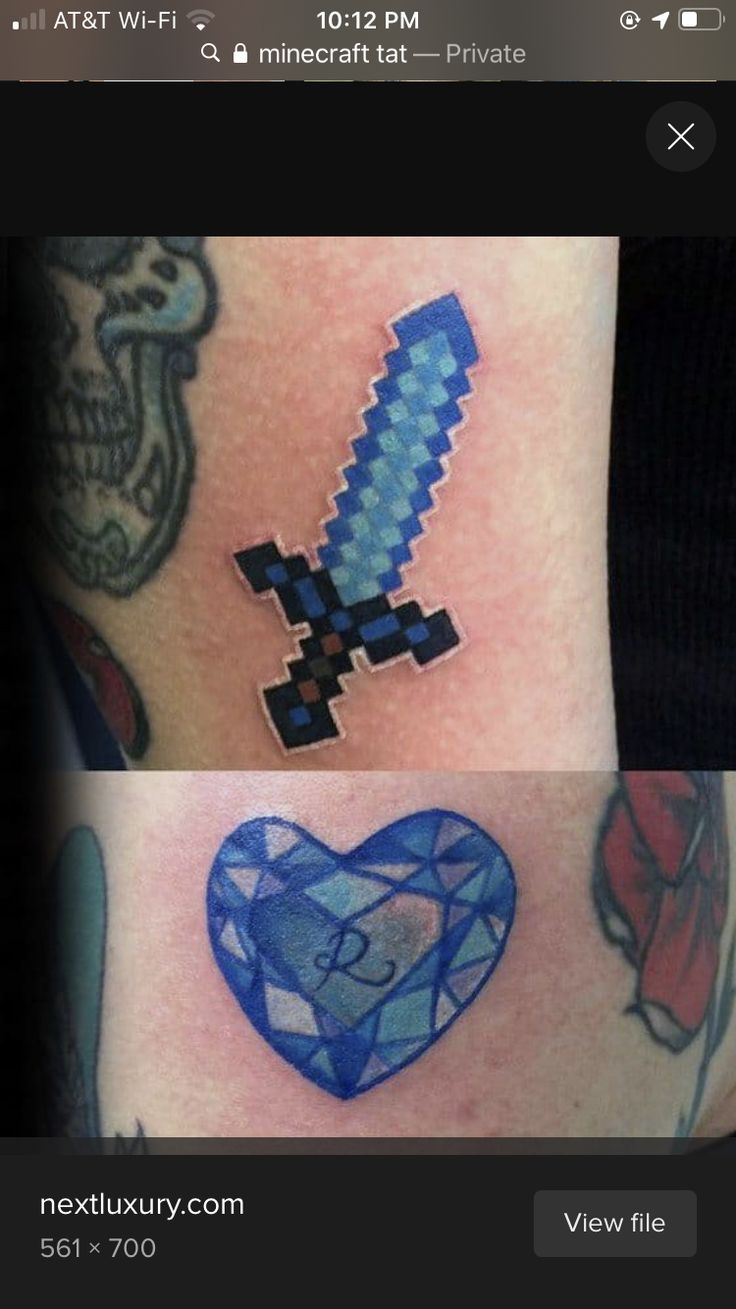 Engraved Minecraft tattoo ideas that showcase your love for gaming art