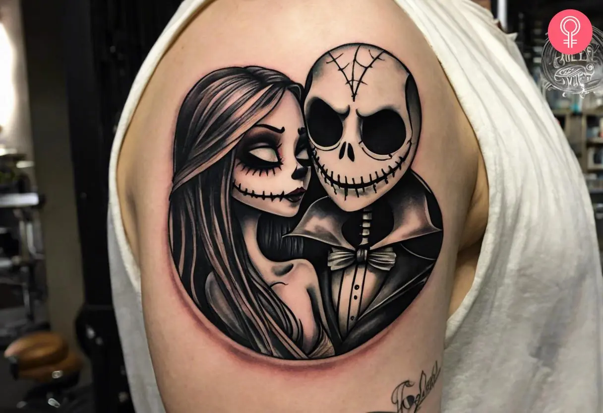 Nightmare before christmas tattoo ideas depicted in unique designs