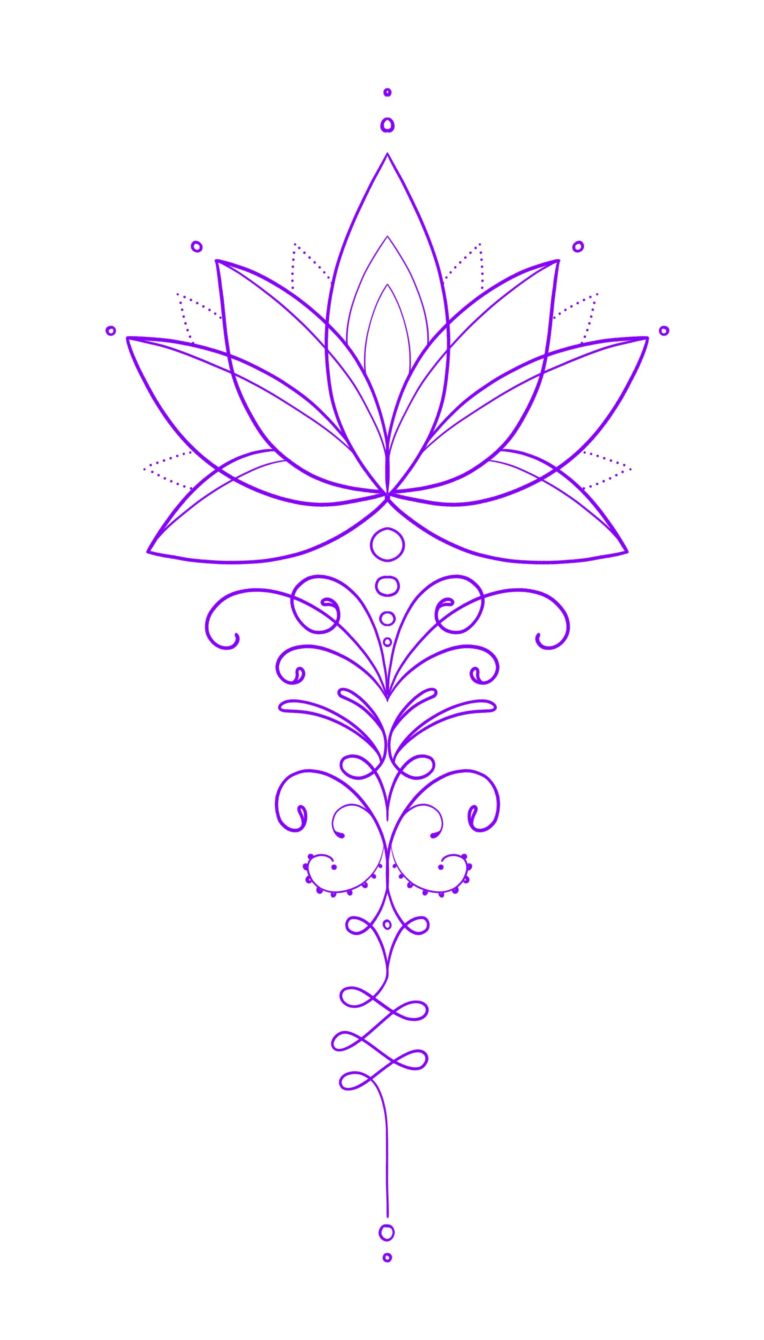 Small mandala lotus flower tattoo as a symbol of beauty and peace