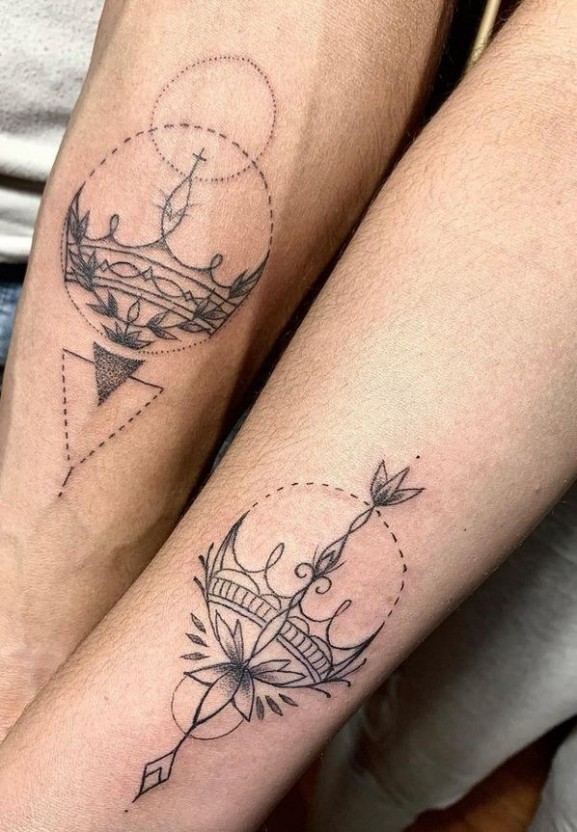 Twin flame tattoo ideas manifested for a deeper connection and love